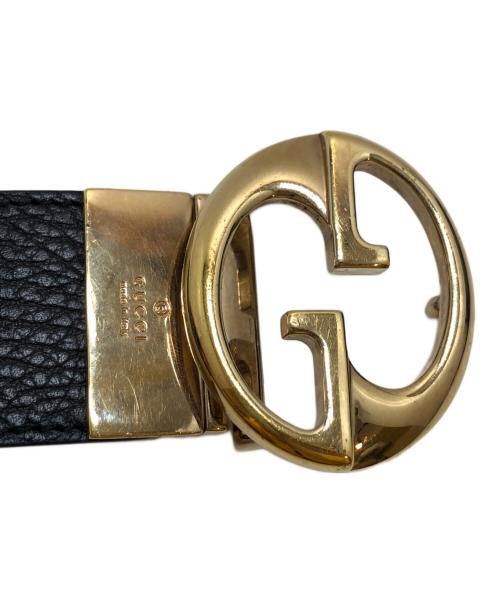 GUCCI（グッチ）GUCCI (グッチ) GGロゴリバーシブルベルト ブラック サイズ:70・28の古着・服飾アイテム
