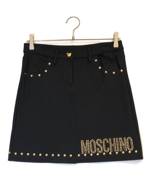 MOSCHINO（モスキーノ）MOSCHINO (モスキーノ) スタッズスカート ブラック サイズ:164サイズの古着・服飾アイテム