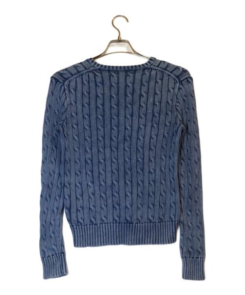 POLO RALPH LAUREN（ポロ・ラルフローレン）POLO RALPH LAUREN (ポロ・ラルフローレン) ケーブルニット ブルー サイズ:Mの古着・服飾アイテム