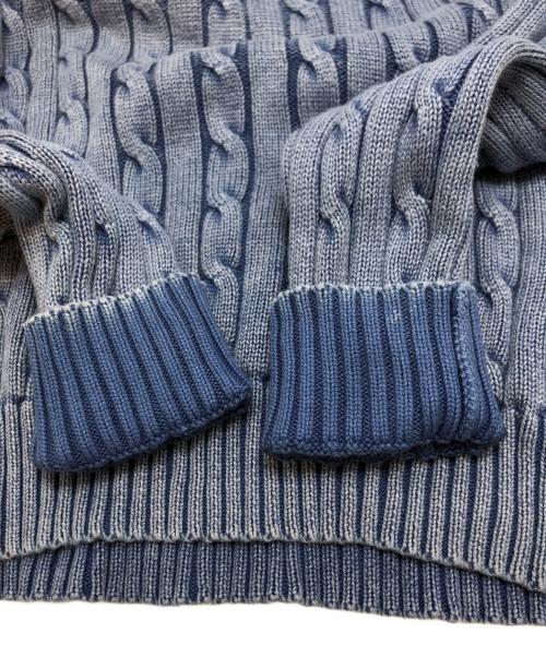 POLO RALPH LAUREN（ポロ・ラルフローレン）POLO RALPH LAUREN (ポロ・ラルフローレン) ケーブルニット ブルー サイズ:Mの古着・服飾アイテム