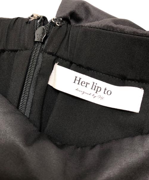 HER LIP TO（ハーリップトゥ）Her lip to (ハーリップトゥ) Troncais Puff Sleeve Dress ブラック サイズ:Ｍの古着・服飾アイテム