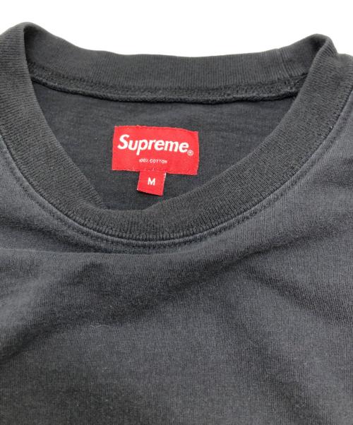 SUPREME（シュプリーム）Supreme (シュプリーム) Vertical Logo Stripe L/S Top ブラック サイズ:Mの古着・服飾アイテム