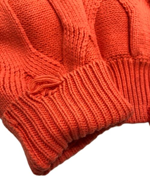 UNION（ユニオン）UNION (ユニオン) ケーブルニット オレンジ サイズ:2の古着・服飾アイテム