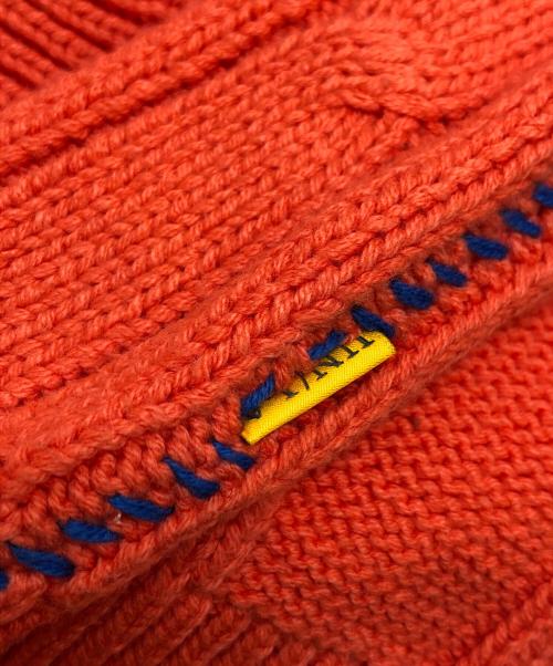 UNION（ユニオン）UNION (ユニオン) ケーブルニット オレンジ サイズ:2の古着・服飾アイテム