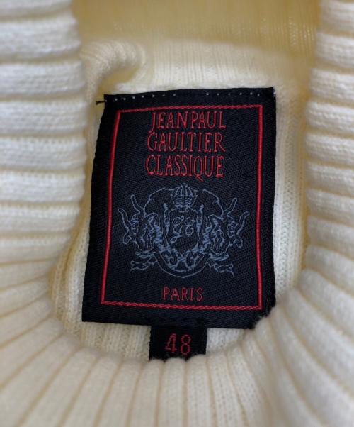 Jean Paul GAULTIER CLASSIQUE（ジャンポールゴルチエクラシック）Jean Paul GAULTIER CLASSIQUE (ジャンポールゴルチエクラシック) 半袖リブニット イエロー サイズ:48の古着・服飾アイテム