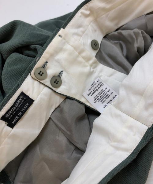 GIORGIO ARMANI（ジョルジョアルマーニ）GIORGIO ARMANI (ジョルジョアルマーニ) レーヨン混スラックス グレー サイズ:52 未使用品の古着・服飾アイテム