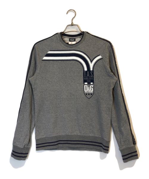 D&G（ディーアンドジー）D&G (ディーアンドジー) 袖ラインスウェット グレー サイズ:Mの古着・服飾アイテム