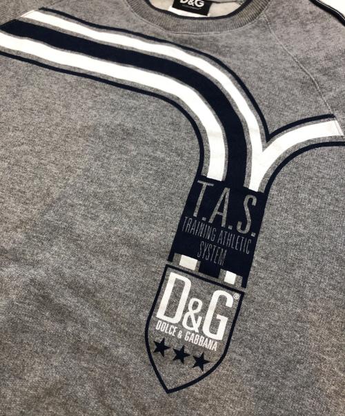 D&G（ディーアンドジー）D&G (ディーアンドジー) 袖ラインスウェット グレー サイズ:Mの古着・服飾アイテム