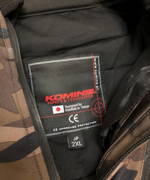 komine（コミネ）komine (コミネ) プロテクトソフトシェルウィンターパーカ グリーン サイズ:2ＸＬの古着・服飾アイテム