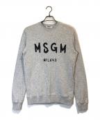 MSGMエムエスジーエム）の古着「ロゴクルーネックスウェット」｜グレー