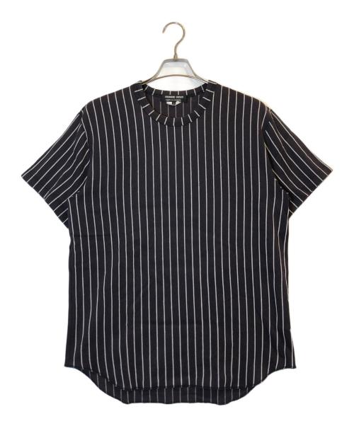 COMME des GARCONS HOMME DEUX（コムデギャルソン オム ドゥ）COMME des GARCONS HOMME DEUX (コムデギャルソン オム ドゥ) ストライプTシャツ ブラック サイズ:Lの古着・服飾アイテム