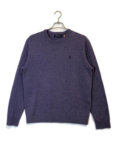 POLO RALPH LAUREN（ポロ・ラルフローレン）POLO RALPH LAUREN (ポロ・ラルフローレン) ウールニット パープル サイズ:Mの古着・服飾アイテム