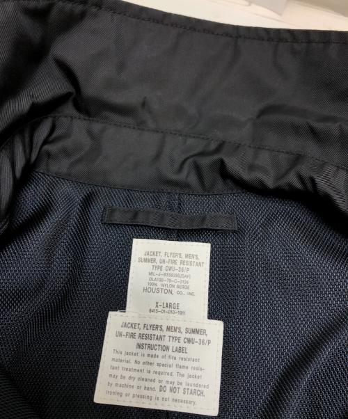 HOUSTON（ヒューストン）HOUSTON (ヒューストン) CWU-36フライトジャケット ブラック サイズ:Xlの古着・服飾アイテム