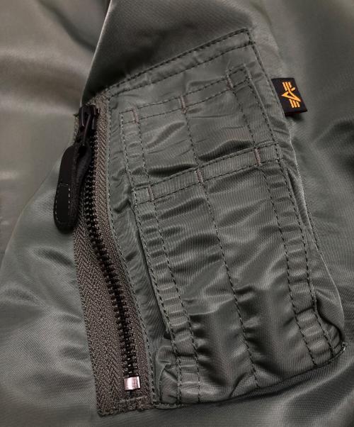 ALPHA（アルファ）ALPHA (アルファ) MA-1ジャケット グリーン サイズ:Lの古着・服飾アイテム