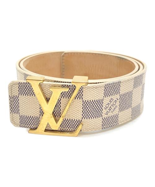 LOUIS VUITTON（ルイ ヴィトン）LOUIS VUITTON (ルイ ヴィトン) サンチュールLVイニシャルベルト ホワイト サイズ:80/32の古着・服飾アイテム