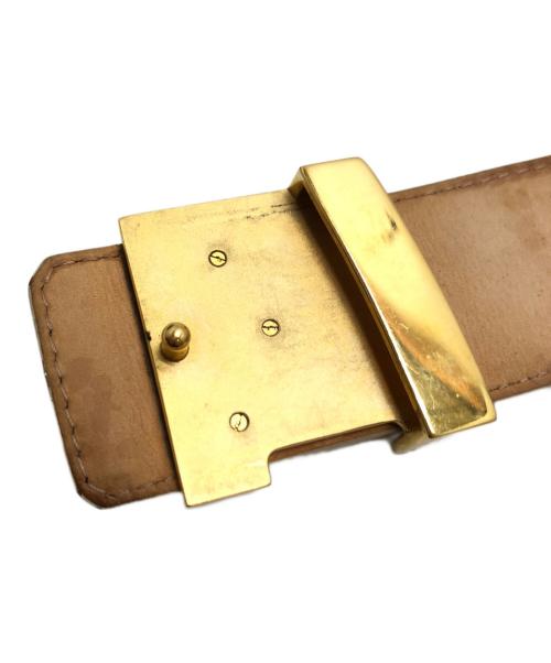 LOUIS VUITTON（ルイ ヴィトン）LOUIS VUITTON (ルイ ヴィトン) サンチュールLVイニシャルベルト ホワイト サイズ:80/32の古着・服飾アイテム