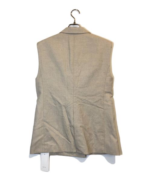 FRAY ID（フレイ アイディー）FRAY ID (フレイ アイディー) ピークドラペルスリーブレスダブルジャケット ベージュ 未使用品の古着・服飾アイテム