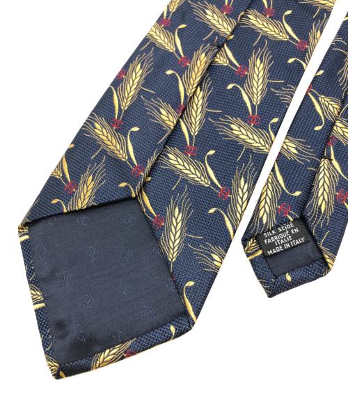 CHANEL（シャネル）CHANEL (シャネル) 総柄ネクタイ ネイビー サイズ:表記なしの古着・服飾アイテム