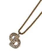 Christian Diorクリスチャン ディオール）の古着「ラインストーンロゴネックレス」｜カラー：ゴールド