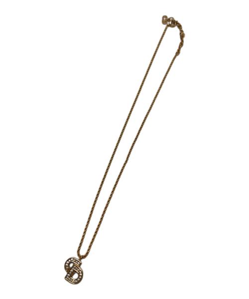 Christian Dior（クリスチャン ディオール）Christian Dior (クリスチャン ディオール) ラインストーンロゴネックレス カラー：ゴールドの古着・服飾アイテム