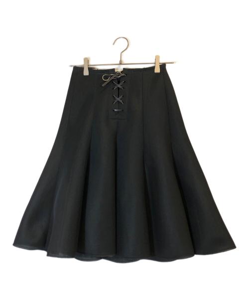 COMME des GARCONS（コムデギャルソン）COMME des GARCONS (コムデギャルソン) レースアップスカート ブラック サイズ:Sの古着・服飾アイテム