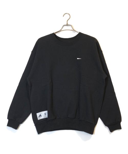 DESCENDANT（ディセンダント）DESCENDANT (ディセンダント) PE CREW NECK SWEATSHIRT ブラック サイズ:2の古着・服飾アイテム