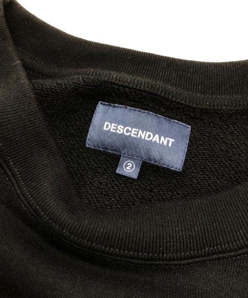 DESCENDANT（ディセンダント）DESCENDANT (ディセンダント) PE CREW NECK SWEATSHIRT ブラック サイズ:2の古着・服飾アイテム