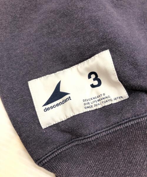 DESCENDANT（ディセンダント）DESCENDANT (ディセンダント) PE CREW NECK SWEATSHIRT パープル サイズ:3の古着・服飾アイテム