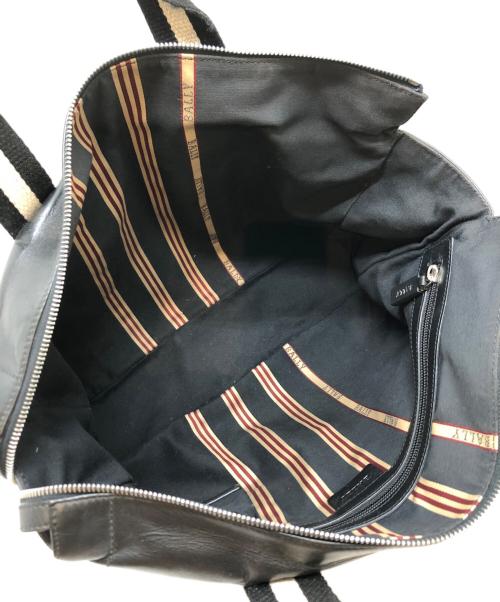 BALLY（バリー）BALLY (バリー) レザーストライプビジネスバッグ ブラックの古着・服飾アイテム
