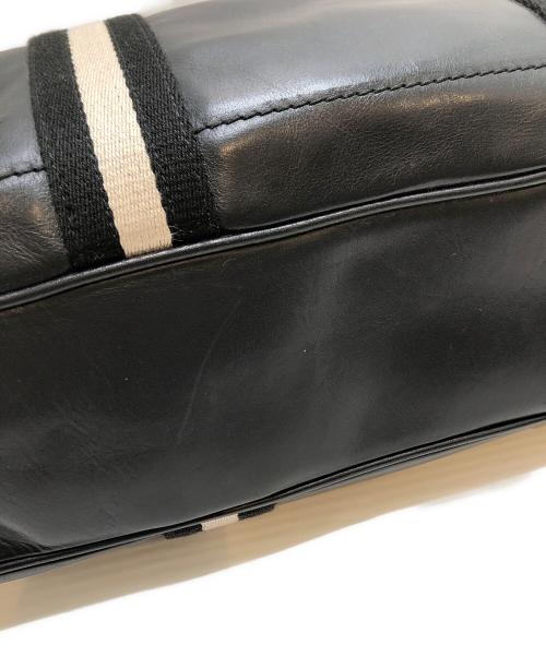 BALLY（バリー）BALLY (バリー) レザーストライプビジネスバッグ ブラックの古着・服飾アイテム