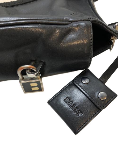 BALLY（バリー）BALLY (バリー) レザーストライプビジネスバッグ ブラックの古着・服飾アイテム