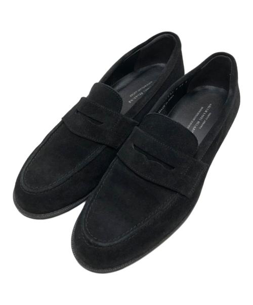 green label relaxing（グリーンレーベルリラクシング）green label relaxing (グリーンレーベルリラクシング) GLR ハッスイ スエード フレンチ ローファー ブラック サイズ:8の古着・服飾アイテム