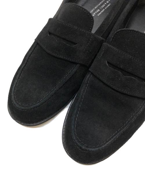 green label relaxing（グリーンレーベルリラクシング）green label relaxing (グリーンレーベルリラクシング) GLR ハッスイ スエード フレンチ ローファー ブラック サイズ:8の古着・服飾アイテム