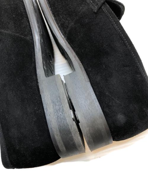 green label relaxing（グリーンレーベルリラクシング）green label relaxing (グリーンレーベルリラクシング) GLR ハッスイ スエード フレンチ ローファー ブラック サイズ:8の古着・服飾アイテム