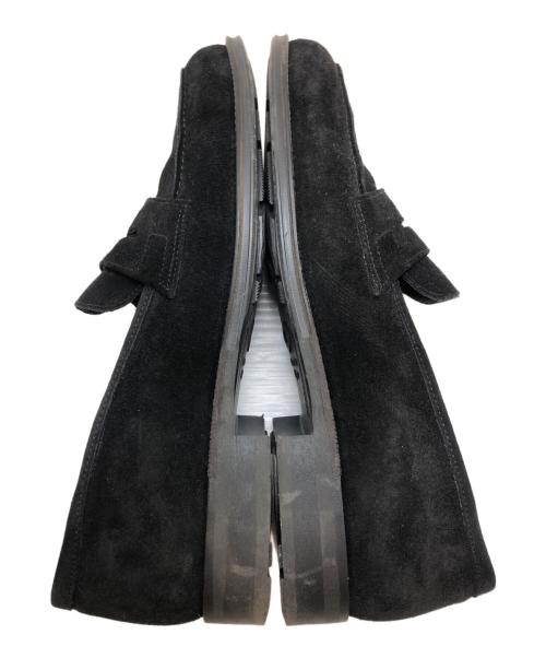 green label relaxing（グリーンレーベルリラクシング）green label relaxing (グリーンレーベルリラクシング) GLR ハッスイ スエード フレンチ ローファー ブラック サイズ:8の古着・服飾アイテム