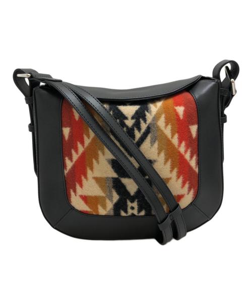 PENDLETON（ペンドルトン）PENDLETON (ペンドルトン) TOMORROW LAND (トゥモローランド) 【別注】the dilettante ファブリック×レザー ショルダーバッグ ブラックの古着・服飾アイテム