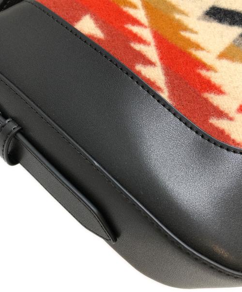 PENDLETON（ペンドルトン）PENDLETON (ペンドルトン) TOMORROW LAND (トゥモローランド) 【別注】the dilettante ファブリック×レザー ショルダーバッグ ブラックの古着・服飾アイテム