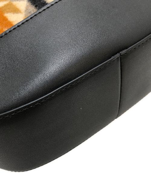 PENDLETON（ペンドルトン）PENDLETON (ペンドルトン) TOMORROW LAND (トゥモローランド) 【別注】the dilettante ファブリック×レザー ショルダーバッグ ブラックの古着・服飾アイテム