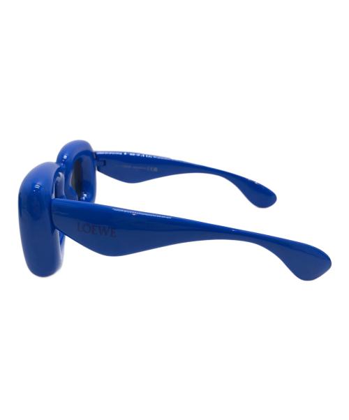 LOEWE（ロエベ）LOEWE (ロエベ) rectangular sunglasses ブルー サイズ:42□28 145の古着・服飾アイテム