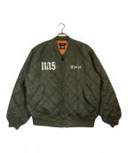 X-LARGE×NASエクストララージ×ナズ）の古着「キルティングジャケット」｜カーキ