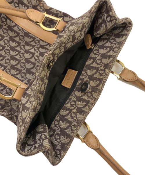 Christian Dior（クリスチャン ディオール）Christian Dior (クリスチャン ディオール) トロッター　ハンドバッグ ブラウンの古着・服飾アイテム