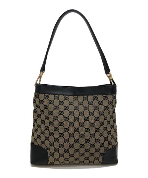 GUCCI（グッチ）GUCCI (グッチ) GGキャンバスワンショルダーバッグ ブラックの古着・服飾アイテム