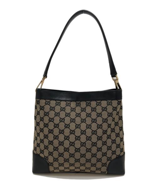 GUCCI（グッチ）GUCCI (グッチ) GGキャンバスワンショルダーバッグ ブラックの古着・服飾アイテム