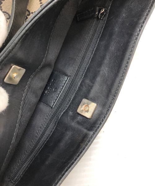 GUCCI（グッチ）GUCCI (グッチ) GGキャンバスワンショルダーバッグ ブラックの古着・服飾アイテム