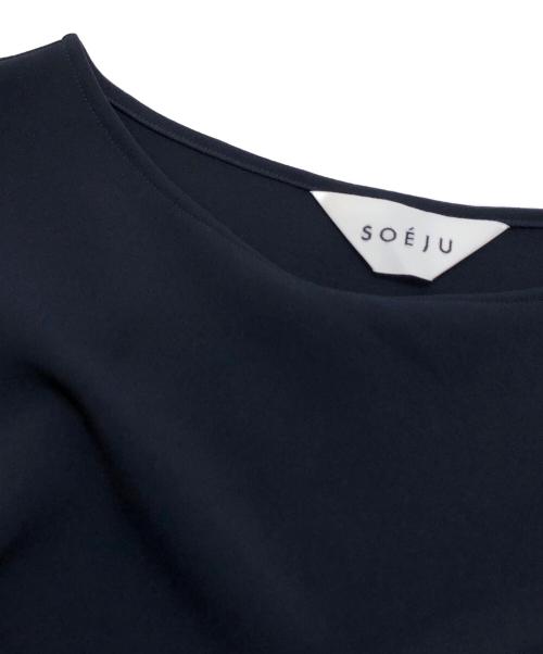 SOEJU（ソージュ）SOEJU (ソージュ) ショートスリーブコクーンブラウス ネイビー サイズ:Mの古着・服飾アイテム