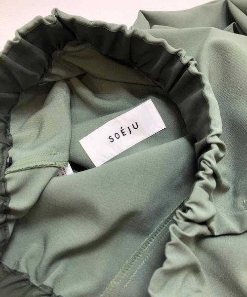 SOEJU（ソージュ）SOEJU (ソージュ) ソフトオックスドロストパンツ グリーン サイズ:Lの古着・服飾アイテム