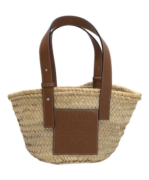 LOEWE（ロエベ）LOEWE (ロエベ) バスケットバッグ スモール（ヤシの葉&カーフ） ブラウンの古着・服飾アイテム