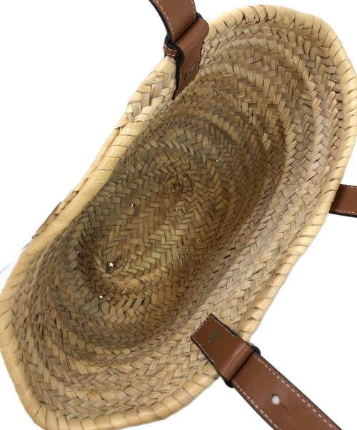 LOEWE（ロエベ）LOEWE (ロエベ) バスケットバッグ スモール（ヤシの葉&カーフ） ブラウンの古着・服飾アイテム
