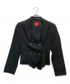 Vivienne Westwood RED LABELヴィヴィアンウエストウッドレッドレーベル）の古着「ショールカラーダブルジャケット」｜ブラック