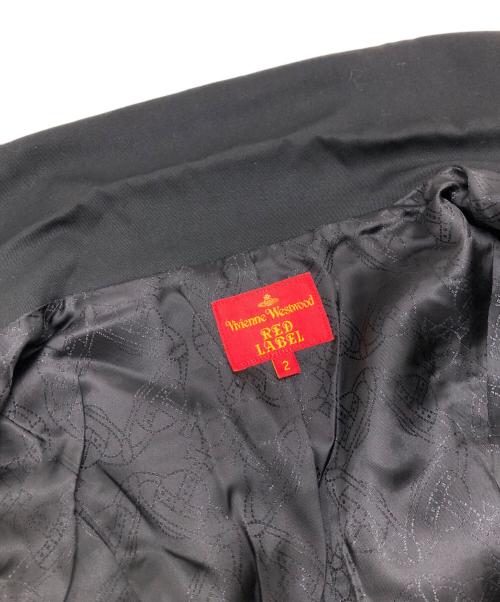 Vivienne Westwood RED LABEL（ヴィヴィアンウエストウッドレッドレーベル）Vivienne Westwood RED LABEL (ヴィヴィアンウエストウッドレッドレーベル) ショールカラーダブルジャケット ブラック サイズ:2の古着・服飾アイテム